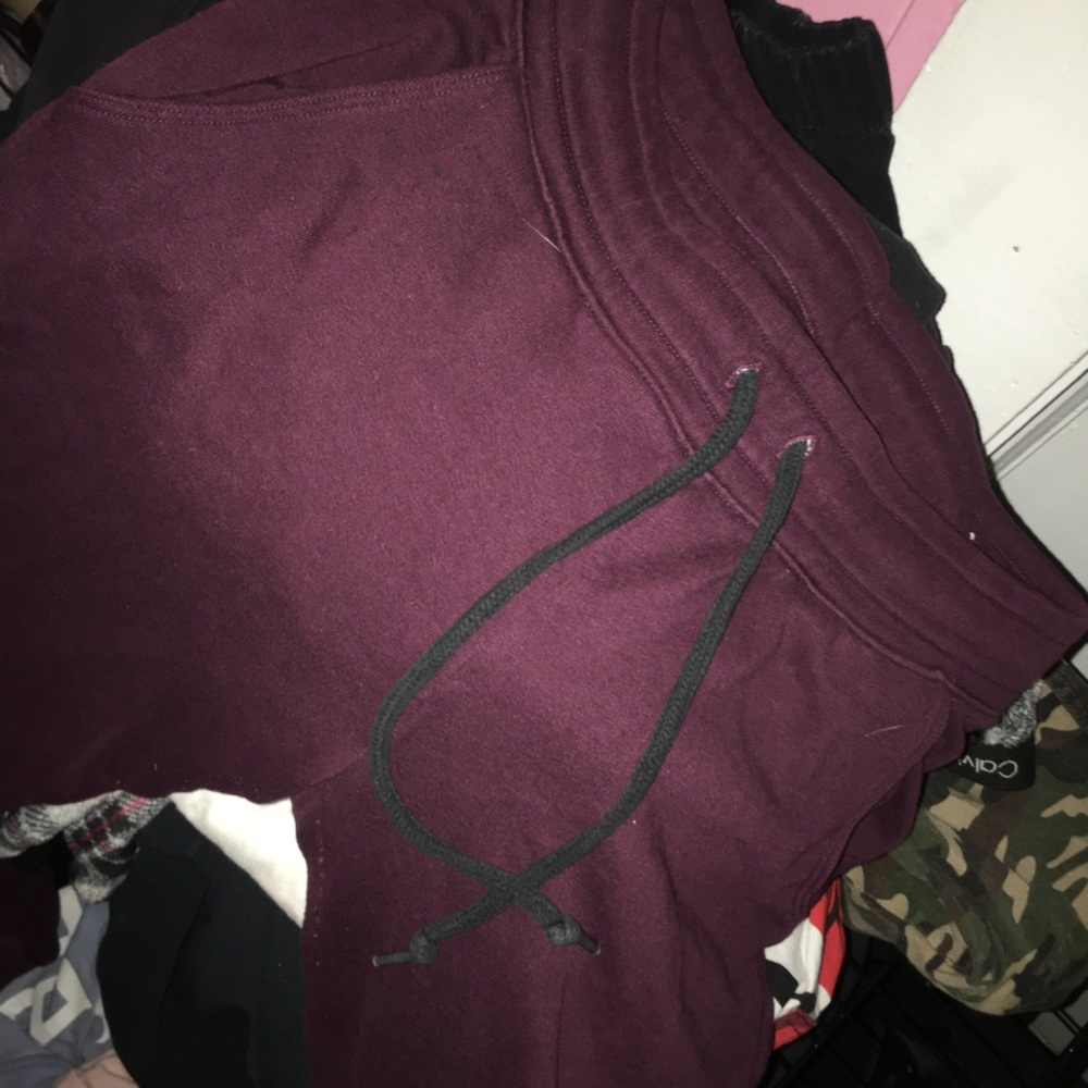 Pink burgundy sweatpants